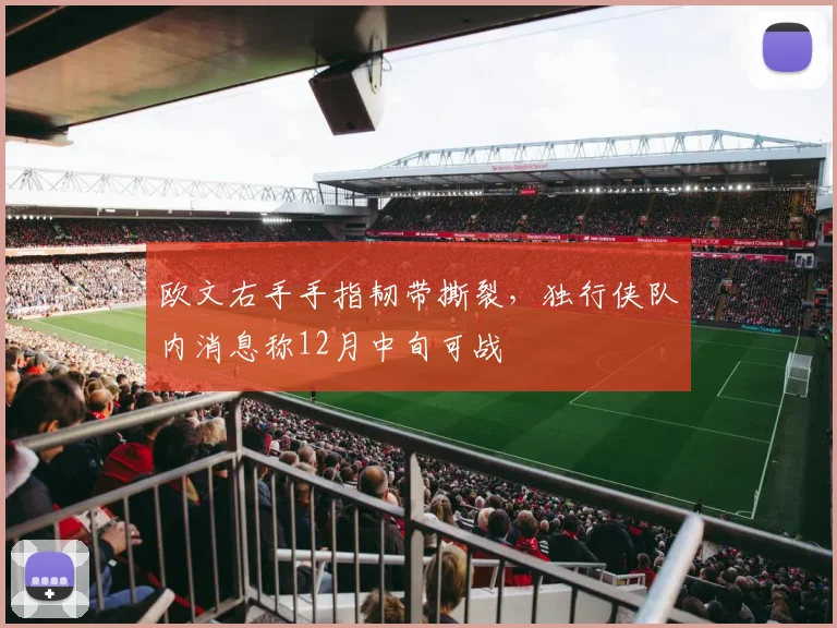 欧文右手手指韧带撕裂，独行侠队内消息称12月中旬可战
